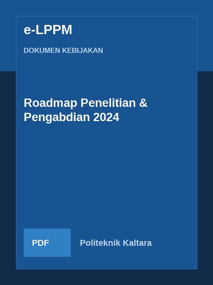 Cover Roadmap Penelitian & Pengabdian 2024